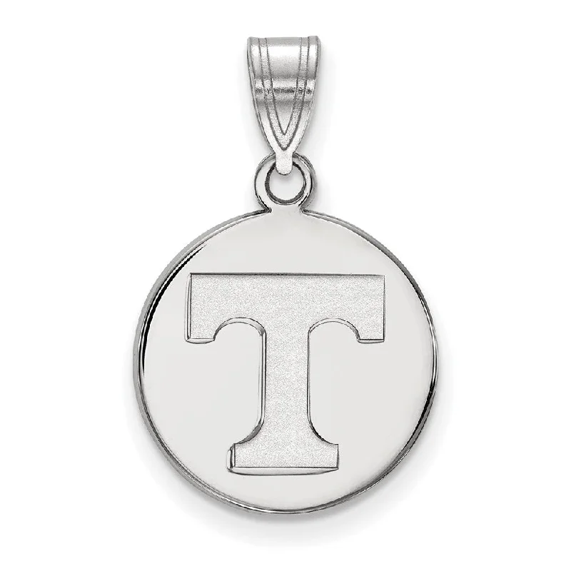 Jewelry Clearance – Final Chance To Save Big Sterling Silver U. of Tennessee Medium Initial T Disc Pendant