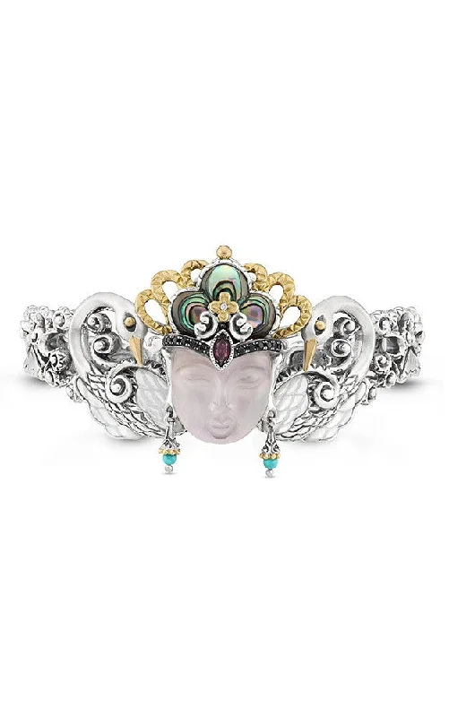 Stunning Jewelry Pieces At The Lowest Prices Ever Paramahamsa Bangle  – Pink Garnet, Abalone, White Mother of Pearl,  Turquoise,  Black Sapphire