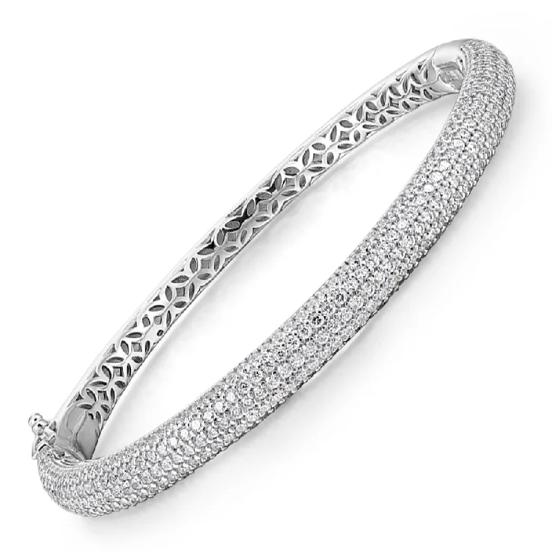 Last Chance To Grab Your Favorite Jewelry At A Discount Round Brilliant bangle with 4.24 carats* of diamond simulants in sterling silver Last Chance To Grab Your Favorite Jewelry At A Discount Round Brilliant bangle with 4.24 carats* of diamond simulants in sterling silver