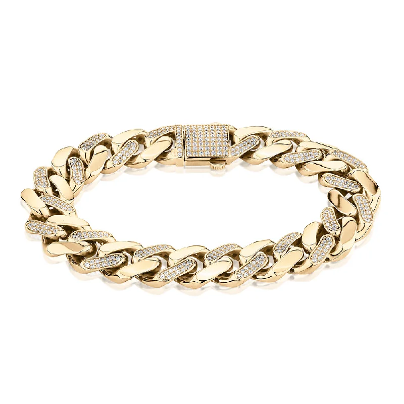 Flash Deals On Fine Jewelry – Shop Before It's Gone Round Brilliant bracelet with diamond simulants in 10 carat yellow gold Flash Deals On Fine Jewelry – Shop Before It's Gone Round Brilliant bracelet with diamond simulants in 10 carat yellow gold