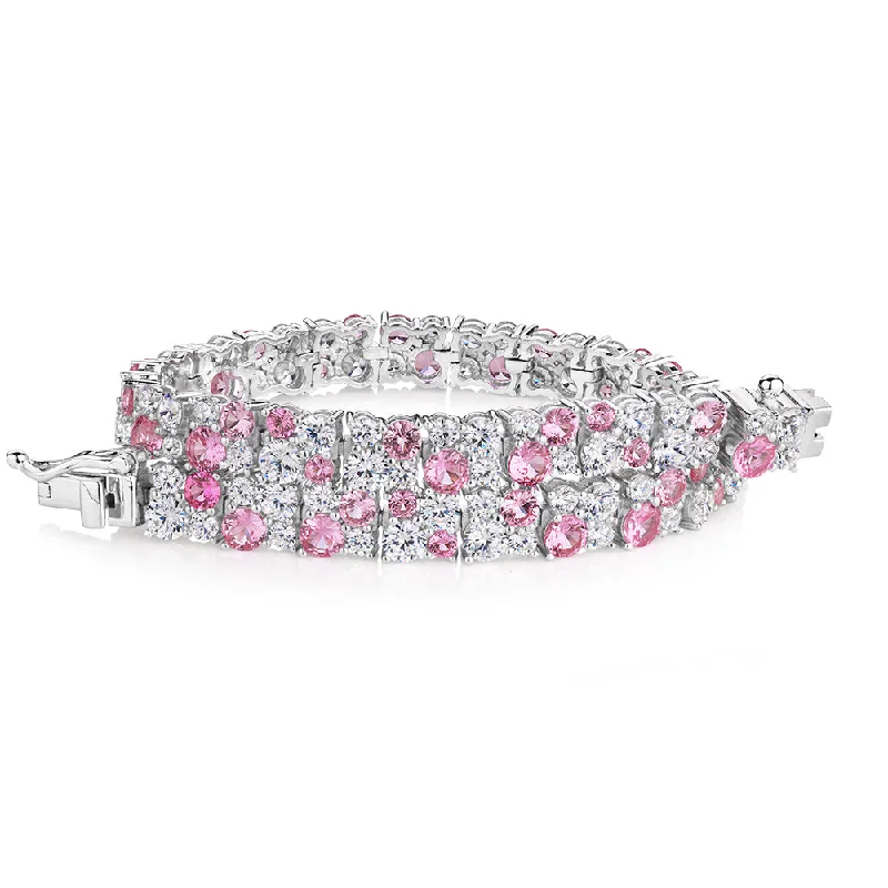 Best Jewelry Sale Prices – Limited-Time Offer Round Brilliant tennis bracelet with 10.80 carats* of diamond simulants in sterling silver