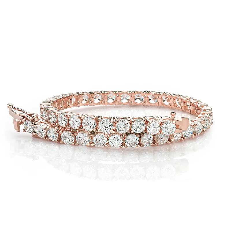 Trending Jewelry Styles Now At Limited-Time Discounts Round Brilliant tennis bracelet with 11 carats* of diamond simulants in 10 carat rose gold Trending Jewelry Styles Now At Limited-Time Discounts Round Brilliant tennis bracelet with 11 carats* of diamond simulants in 10 carat rose gold