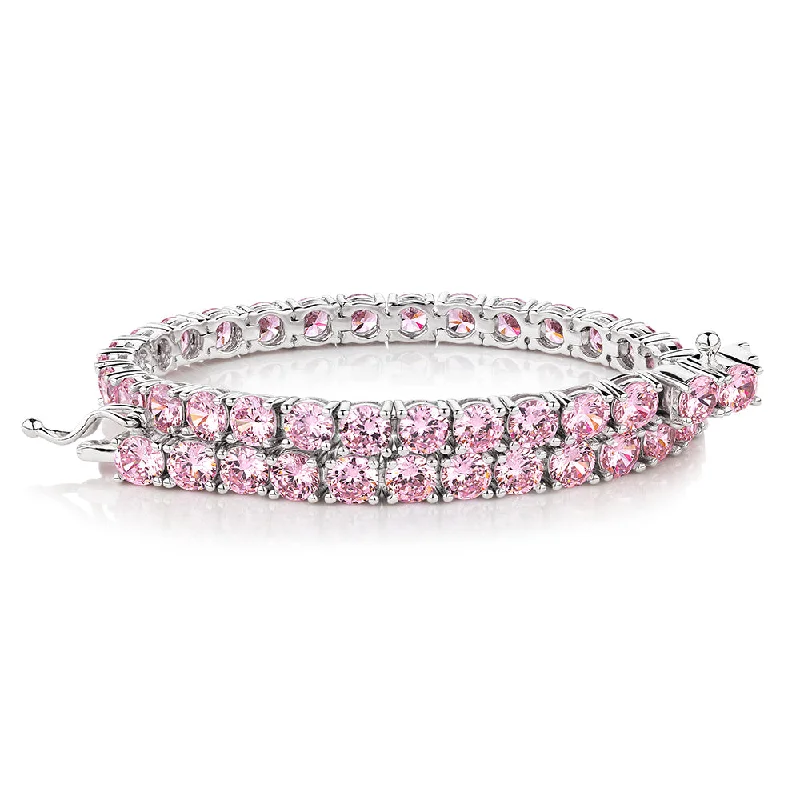 Once-A-Year Jewelry Deals – Shop Before They’Re Gone Round Brilliant tennis bracelet with 11 carats* of diamond simulants in sterling silver