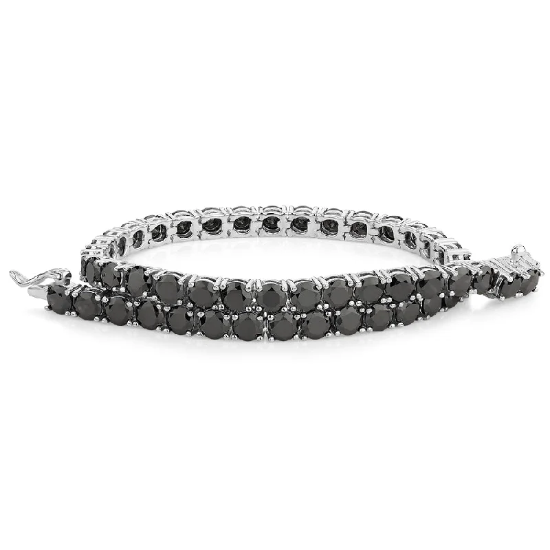 Elegant Necklaces And Bracelets At Limited-Time Offers Round Brilliant tennis bracelet with 12 carats* of diamond simulants in sterling silver