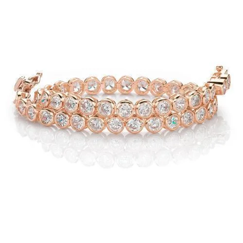 Shine Without Limits – Jewelry Sale Happening Now Round Brilliant tennis bracelet with 5.83 carats* of diamond simulants in 10 carat rose gold Shine Without Limits – Jewelry Sale Happening Now Round Brilliant tennis bracelet with 5.83 carats* of diamond simulants in 10 carat rose gold