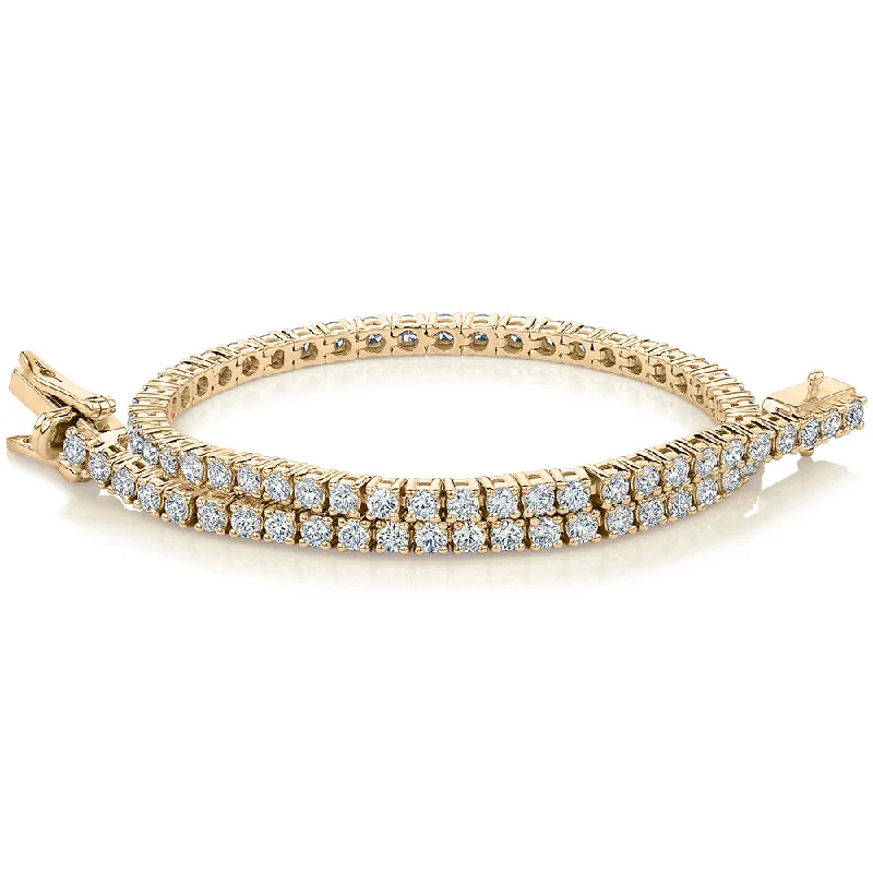 Once-A-Year Jewelry Sale – Grab Your Favorites Now Signature Simulant Diamond 3 carat* TW round brilliant tennis bracelet in 10 carat yellow gold Once-A-Year Jewelry Sale – Grab Your Favorites Now Signature Simulant Diamond 3 carat* TW round brilliant tennis bracelet in 10 carat yellow gold
