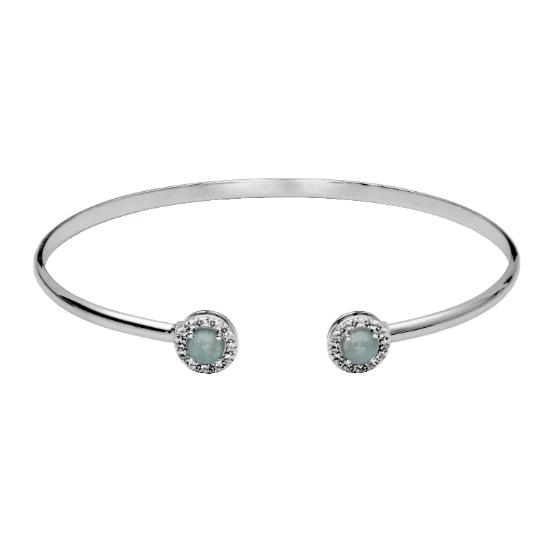 Exclusive Jewelry Sale – Sparkle For Less Silver Birthstone Cuff Bracelet- Milky Aquamarine Exclusive Jewelry Sale – Sparkle For Less Silver Birthstone Cuff Bracelet- Milky Aquamarine