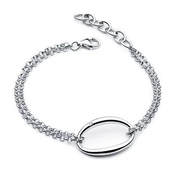 Stunning Jewelry At Even More Stunning Prices Silver Double Chain Open Oval Bracelet Stunning Jewelry At Even More Stunning Prices Silver Double Chain Open Oval Bracelet