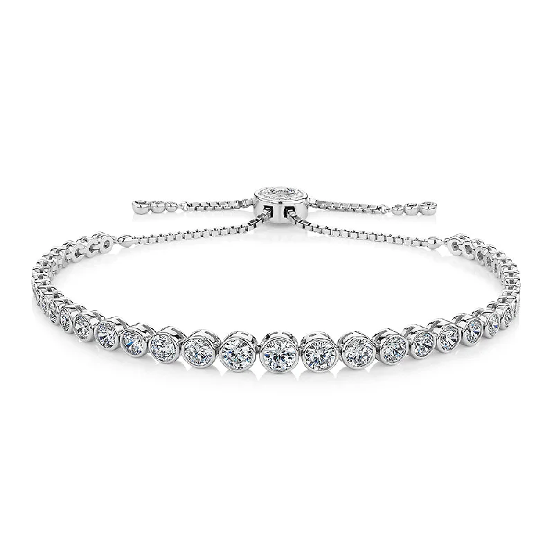 Buy More, Save More – Special Jewelry Discounts Slider bracelet with 5.79 carats* of diamond simulants in sterling silver