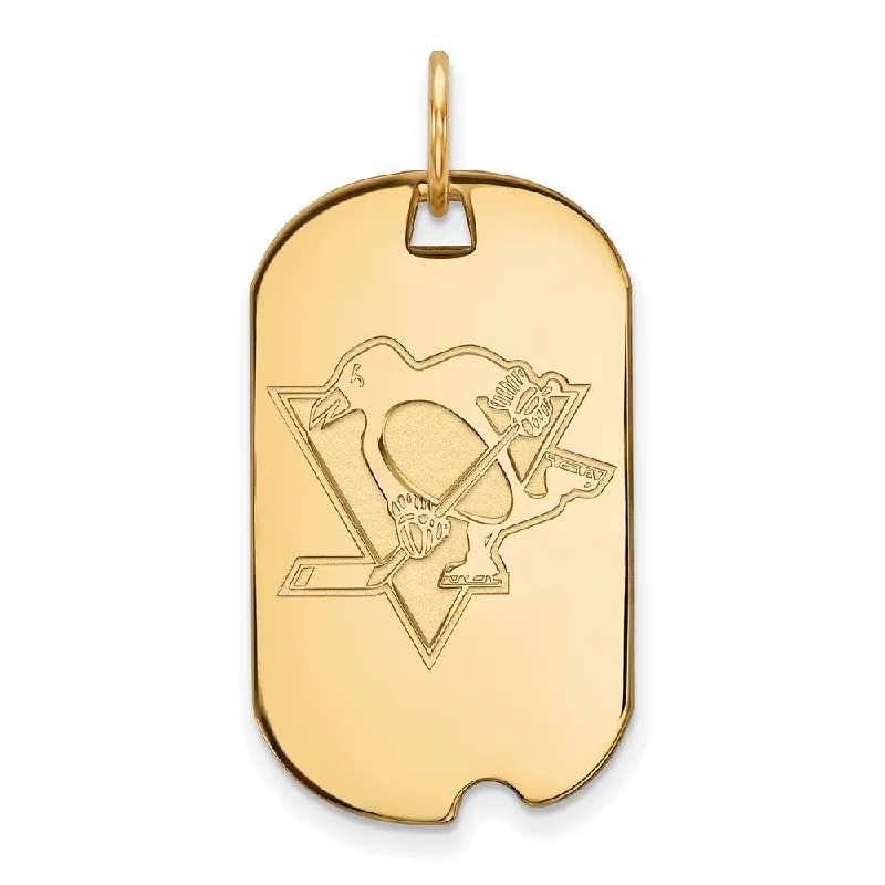 Shop Modern Jewelry Collections With Exclusive Discounts SS 14k Yellow Gold Plated NHL Pittsburgh Penguins Dog Tag Pendant Shop Modern Jewelry Collections With Exclusive Discounts SS 14k Yellow Gold Plated NHL Pittsburgh Penguins Dog Tag Pendant