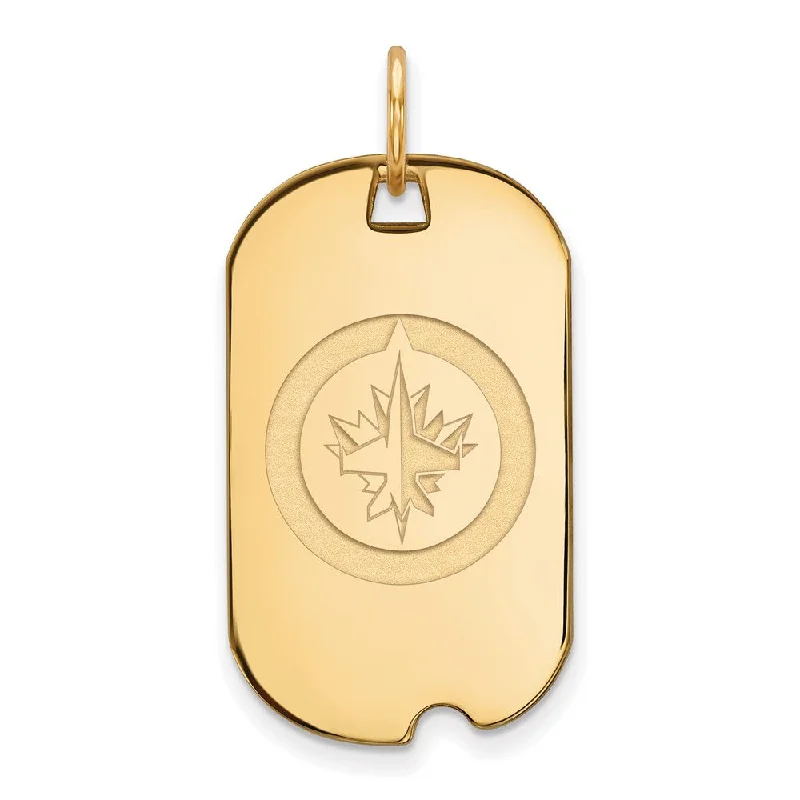 Jewelry Flash Sale – Stylish Designs At Unbeatable Rates SS 14k Yellow Gold Plated NHL Winnipeg Jets Dog Tag Pendant Jewelry Flash Sale – Stylish Designs At Unbeatable Rates SS 14k Yellow Gold Plated NHL Winnipeg Jets Dog Tag Pendant