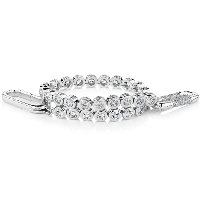 Exclusive Jewelry Markdowns – Limited-Time Offer Statement bracelet with 3.72 carats* of diamond simulants in sterling silver Exclusive Jewelry Markdowns – Limited-Time Offer Statement bracelet with 3.72 carats* of diamond simulants in sterling silver