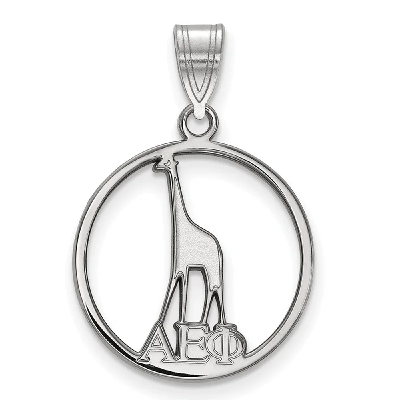 Flash Sale On Exquisite Jewelry – Don't Miss Out Sterling Silver Alpha Epsilon Phi Small Circle Pendant