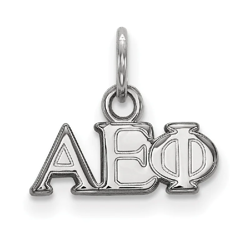 Clearance Sale On High-End Jewelry Collections Sterling Silver Alpha Epsilon Phi XS (Tiny) Greek Letters Charm