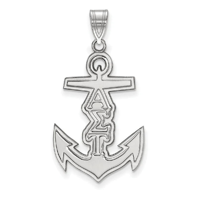 Fashion-Forward Jewelry At Incredible Prices Sterling Silver Alpha Sigma Tau Medium Pendant