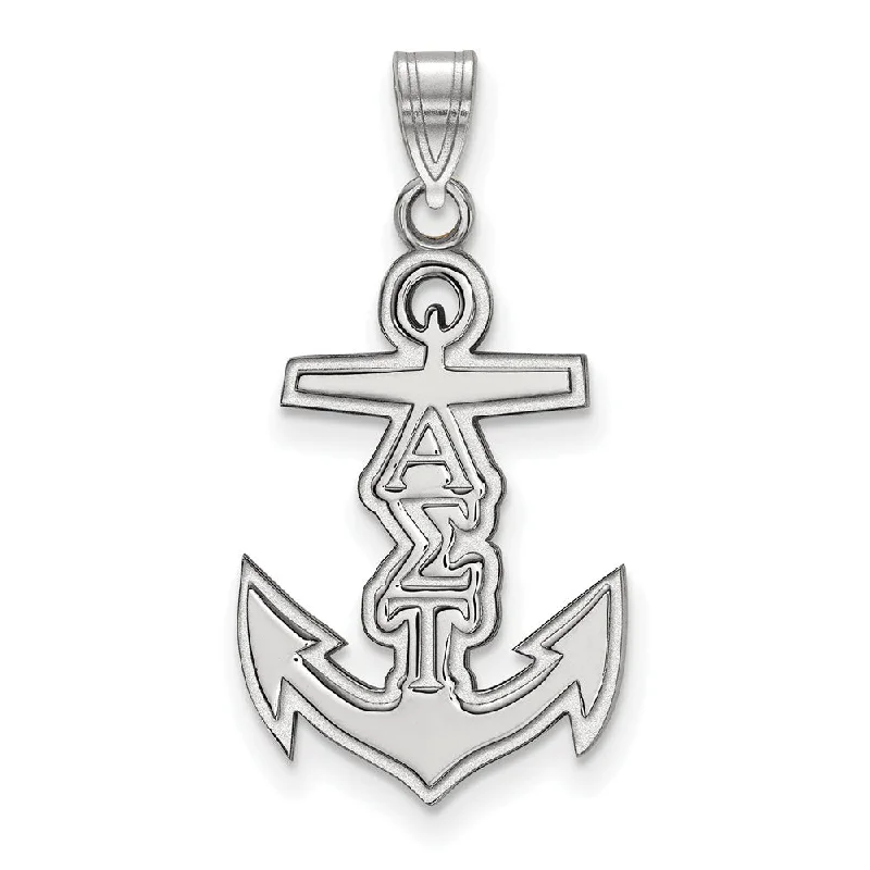 Affordable Luxury Jewelry For Every Occasion Sterling Silver Alpha Sigma Tau Small Pendant