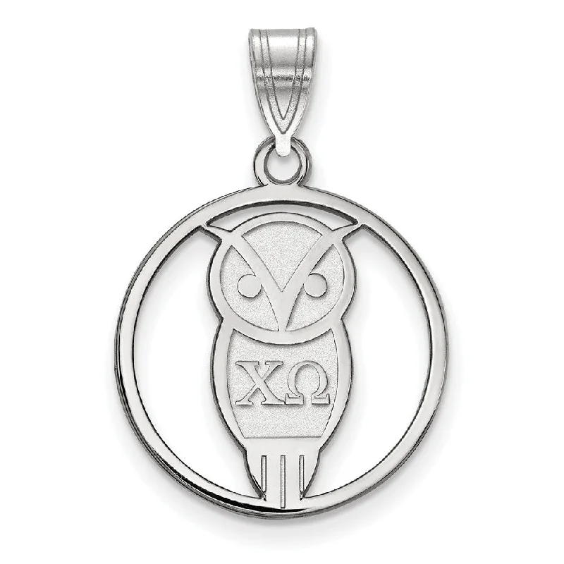 Personalized Jewelry Sale – Meaningful Gifts At Great Prices Sterling Silver Chi Omega Medium Circle Pendant