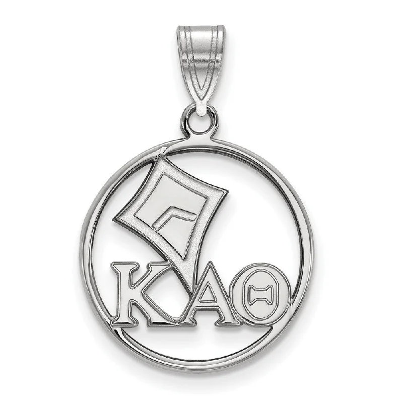Huge Markdowns On Premium Jewelry Styles Sterling Silver Kappa Alpha Theta Medium Circle Pendant