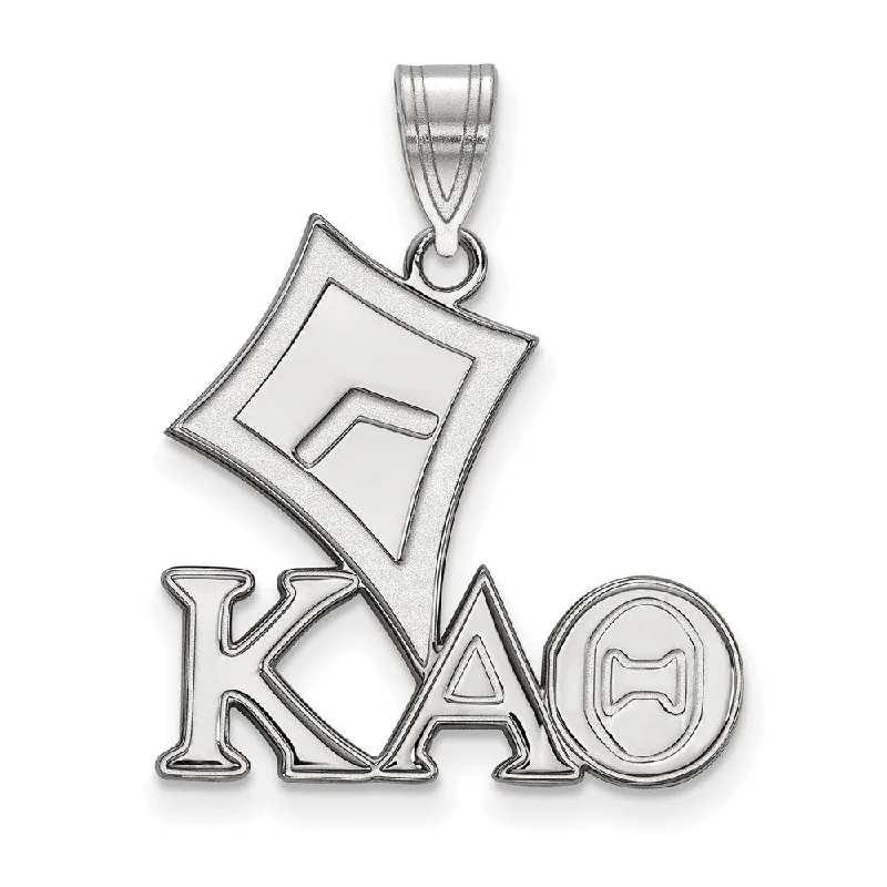 High-Quality Jewelry At A Fraction Of The Cost Sterling Silver Kappa Alpha Theta Medium Pendant