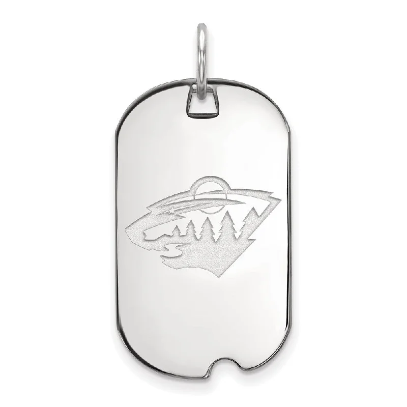 Get Your Favorite Jewelry At The Best Price Sterling Silver NHL Minnesota Wild Dog Tag Pendant