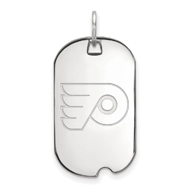 Eco-Friendly Sustainable Jewelry For Conscious Buyers Sterling Silver NHL Philadelphia Flyers Dog Tag Pendant