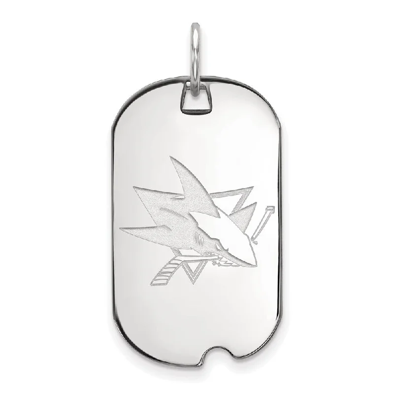 Special Sale On Handcrafted Jewelry – Shop Today Sterling Silver NHL San Jose Sharks Dog Tag Pendant