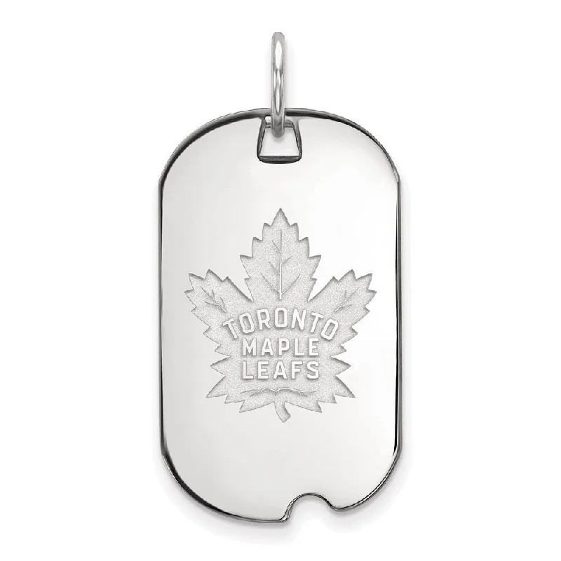 Clearance Sale On High-End Jewelry Collections Sterling Silver NHL Toronto Maple Leafs Dog Tag Pendant