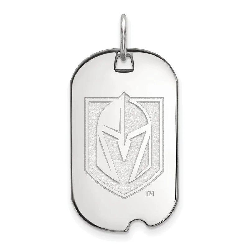 Get The Sparkle You Love At Prices You Adore Sterling Silver NHL Vegas Golden Knights Dog Tag Pendant Get The Sparkle You Love At Prices You Adore Sterling Silver NHL Vegas Golden Knights Dog Tag Pendant