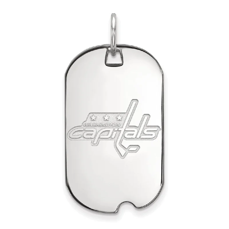 Grab Your Dream Jewelry At The Lowest Prices Sterling Silver NHL Washington Capitals Dog Tag Pendant