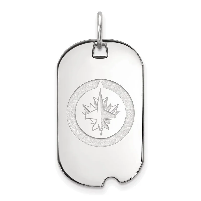 Last Chance To Shop High-End Jewelry At Markdown Prices Sterling Silver NHL Winnipeg Jets Dog Tag Pendant