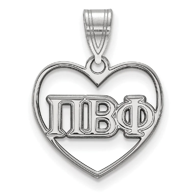 Final Call For Exquisite Jewelry At Reduced Rates Sterling Silver Pi Beta Phi Heart Greek Letters Pendant Final Call For Exquisite Jewelry At Reduced Rates Sterling Silver Pi Beta Phi Heart Greek Letters Pendant