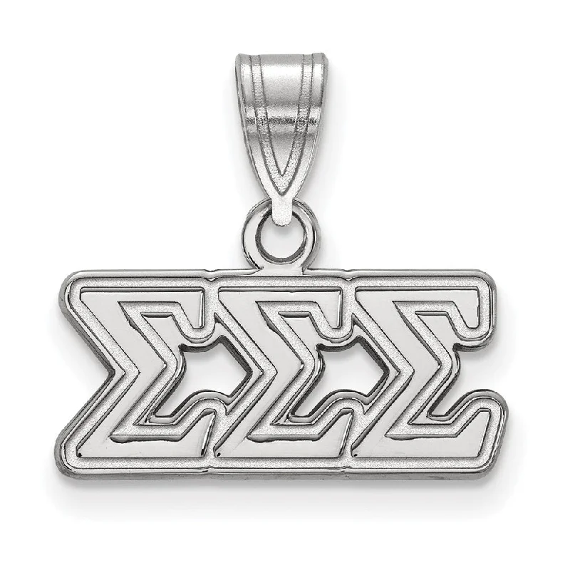 Don't Miss Out On Jaw-Dropping Jewelry Discounts Sterling Silver Sigma Sigma Sigma Medium Greek Letters Pendant