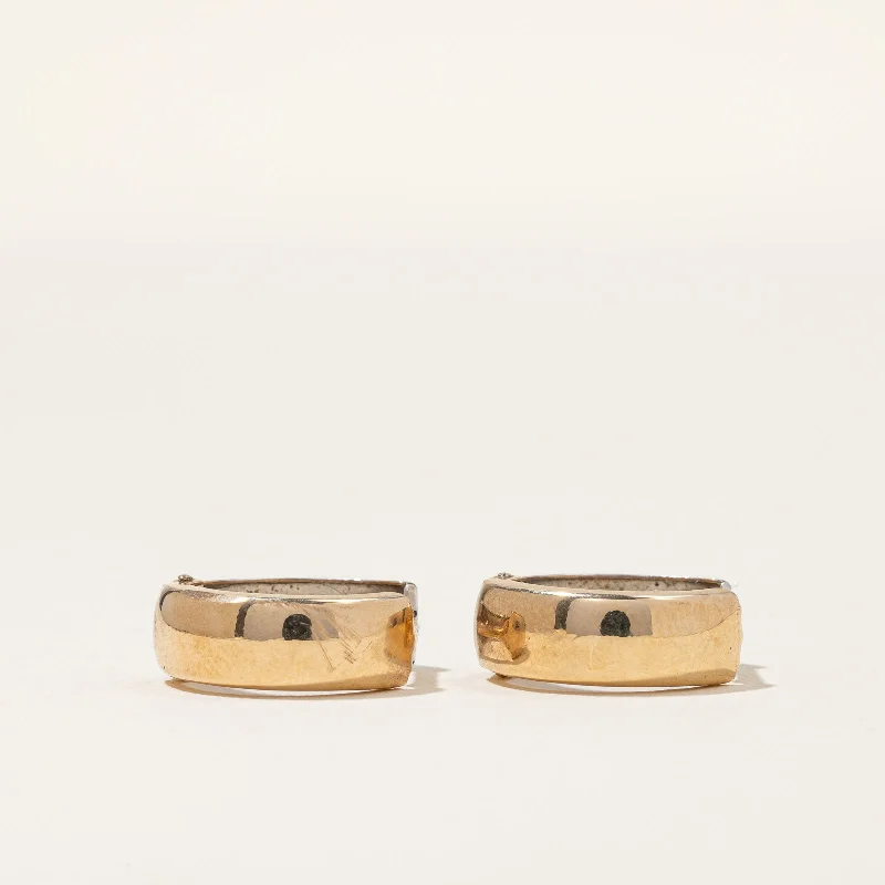 Premium Jewelry, Premium Discounts – Act Fast 10k Two Tone Gold Hoop Earrings