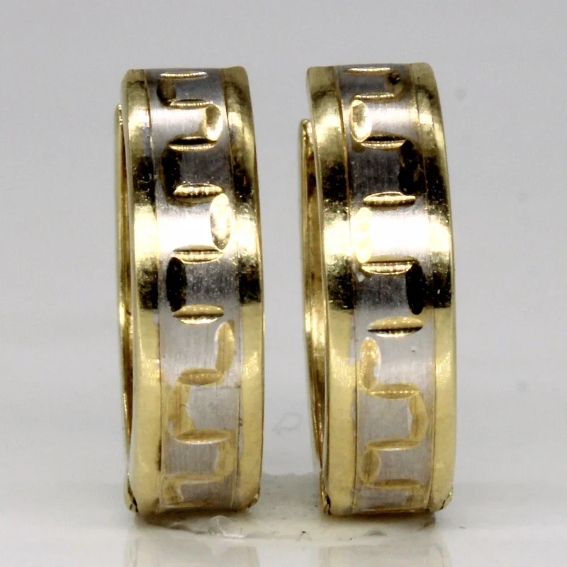 The Perfect Jewelry Piece At The Perfect Price 10k Two Tone Gold Hoop Earrings