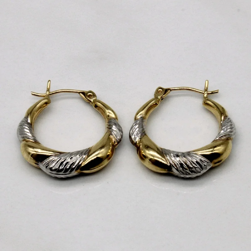 Dazzle With Discounts – Shop Jewelry On Sale 10k Two Tone Gold Hoop Earrings