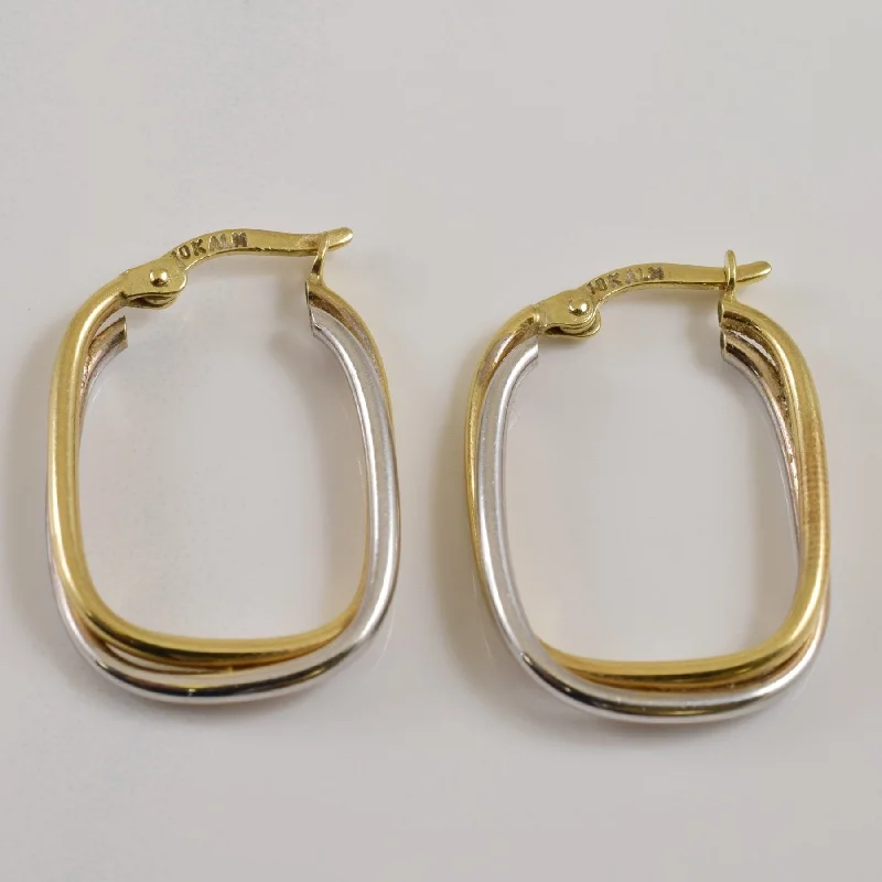Holiday Jewelry Sale – Perfect Gifts At Great Prices 10k Two Tone Hoop Earrings |