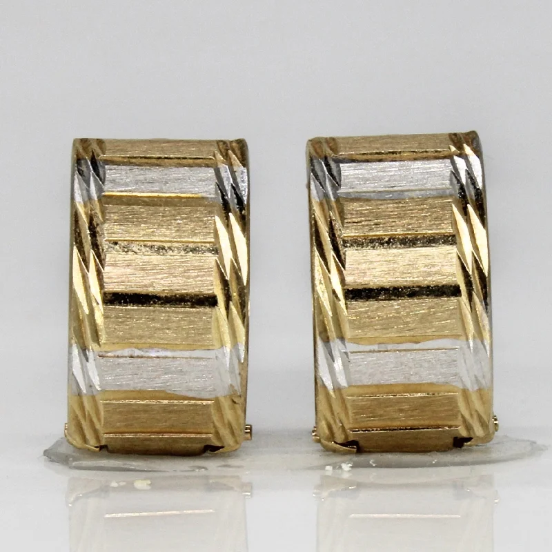 Must-Have Jewelry At Unbelievable Discounts 10k Two Tone Hoop Earrings |