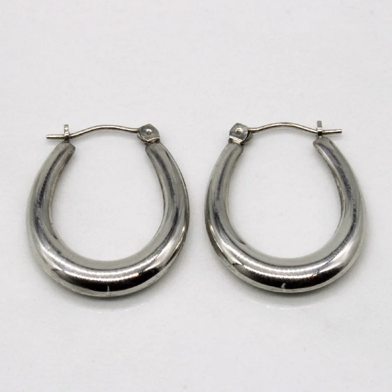 Luxury Meets Affordability – Jewelry Sale Now Live 10k White Gold Hoop Earrings