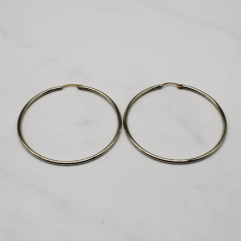 Last Chance To Grab Your Favorite Jewelry At A Discount 10k White Gold Hoop Earrings