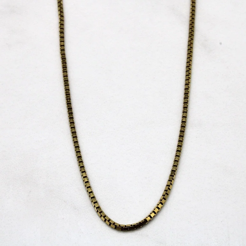 High-End Jewelry, Now More Affordable Than Ever 10k Yellow Gold Box Chain | 20" |