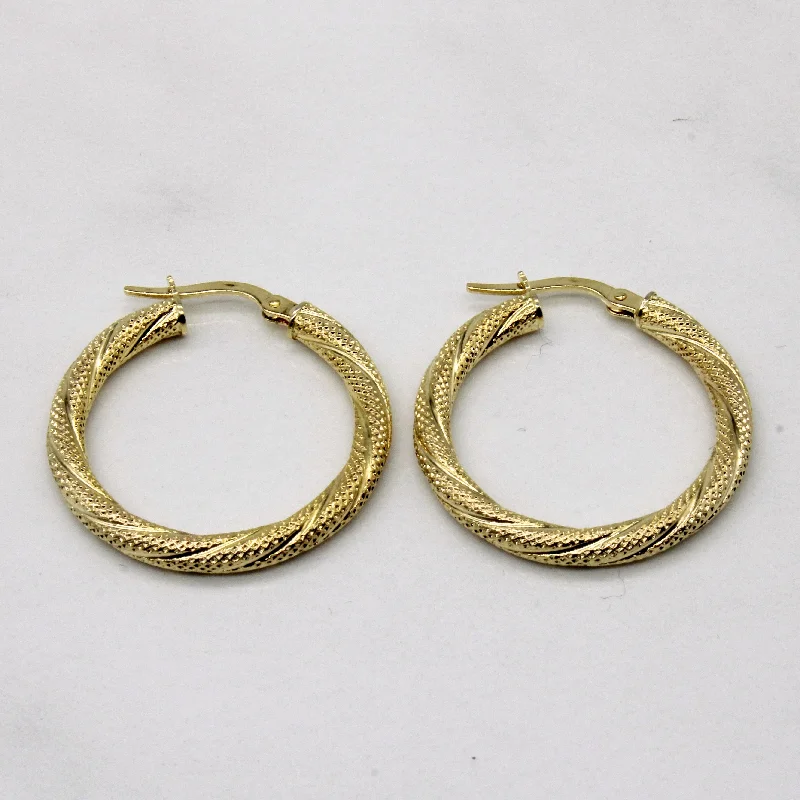 Best Jewelry Deals – Shop Premium Pieces At Great Prices 10k Yellow Gold Engraved Hoop Earrings