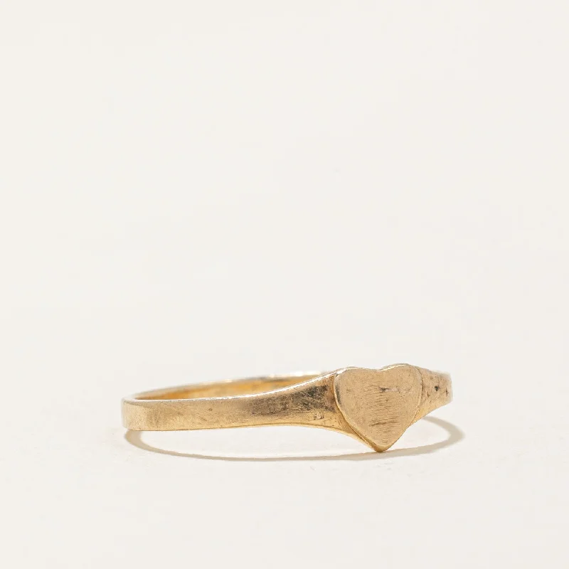 Shop Stylish Jewelry Now And Save Big 10k Yellow Gold Heart Ring | SZ 4 |