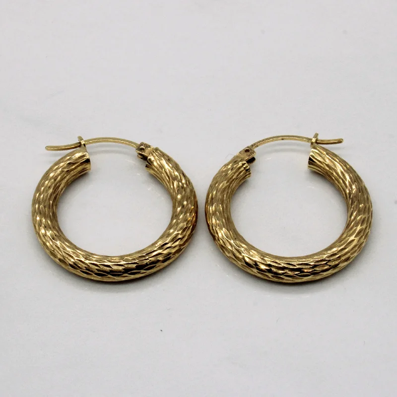 Exclusive Jewelry Sale – Sparkle For Less 10k Yellow Gold Hoop Earrings
