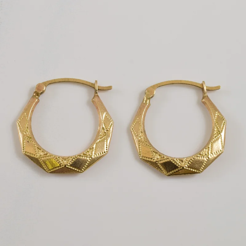 Unique Jewelry Designs Now At Discounted Rates 10k Yellow Gold Hoop Earrings |