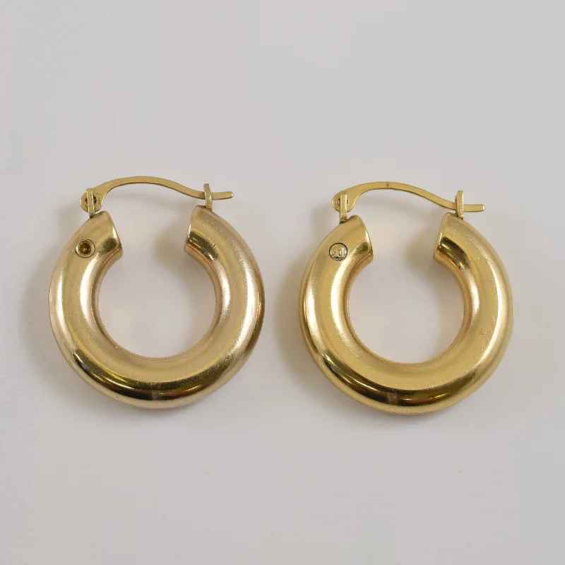 Grab Your Dream Jewelry At The Lowest Prices 10k Yellow Gold Hoop Earrings |