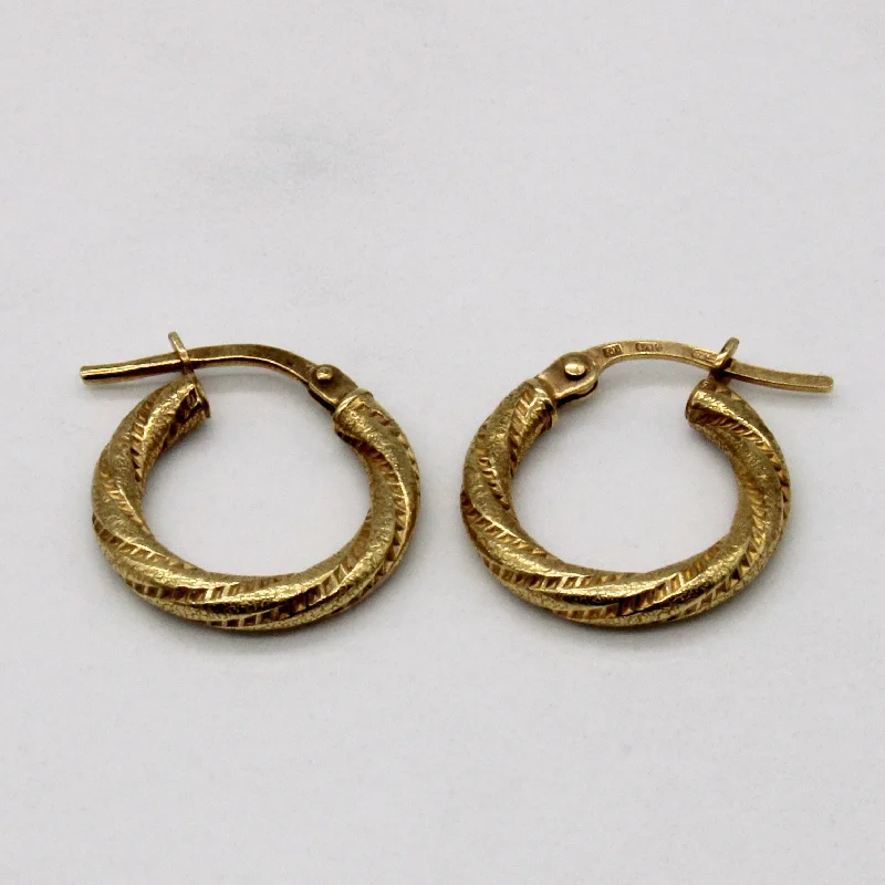 Elegant Designs, Unbeatable Discounts – Shop Jewelry Now 10k Yellow Gold Twisted Hoop Earrings
