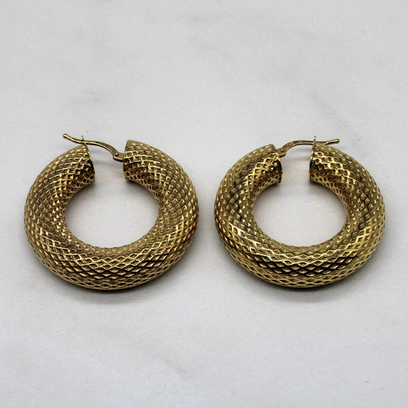 Everyday Jewelry Essentials Now On Sale Lattice Hoop Earrings |