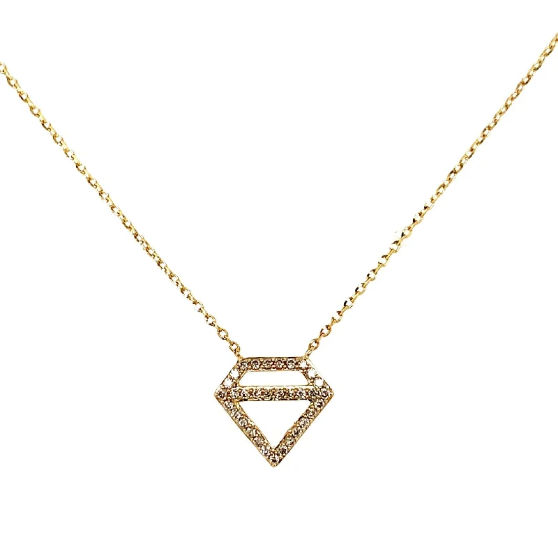 Stunning Statement Jewelry, Unbeatable Discounts 14K "Diamond" Diamond Necklace