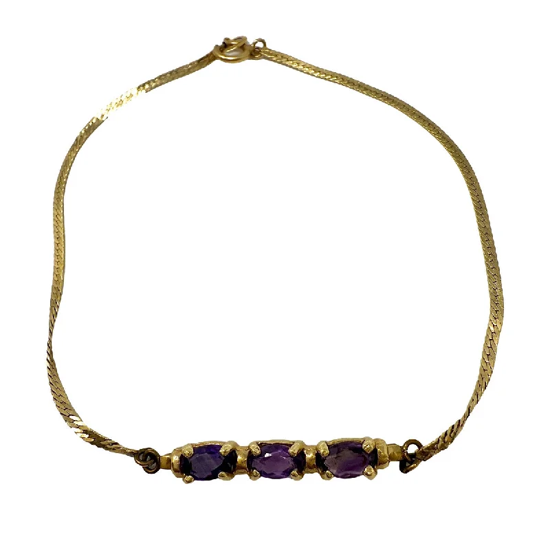 Best Jewelry Deals – Premium Quality At Exclusive Discounts 14K Gold Bracelet with 3 Amethyst Best Jewelry Deals – Premium Quality At Exclusive Discounts 14K Gold Bracelet with 3 Amethyst