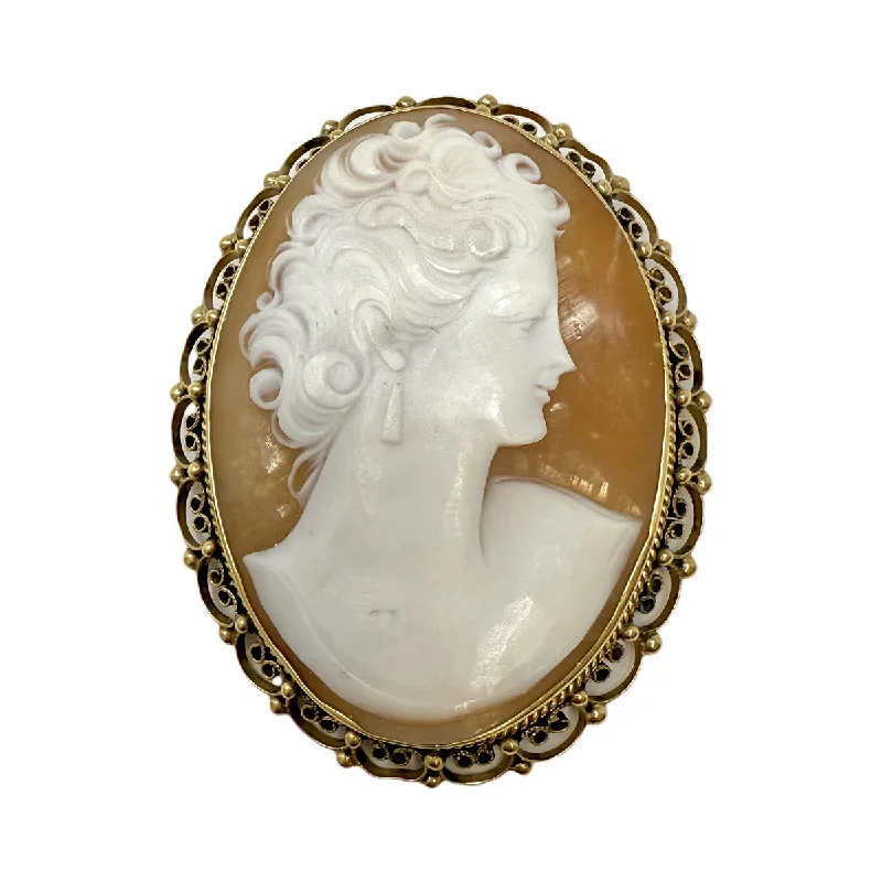 Jewelry Clearance Sale – Final Reductions 14K Gold Cameo Pin/Pendant